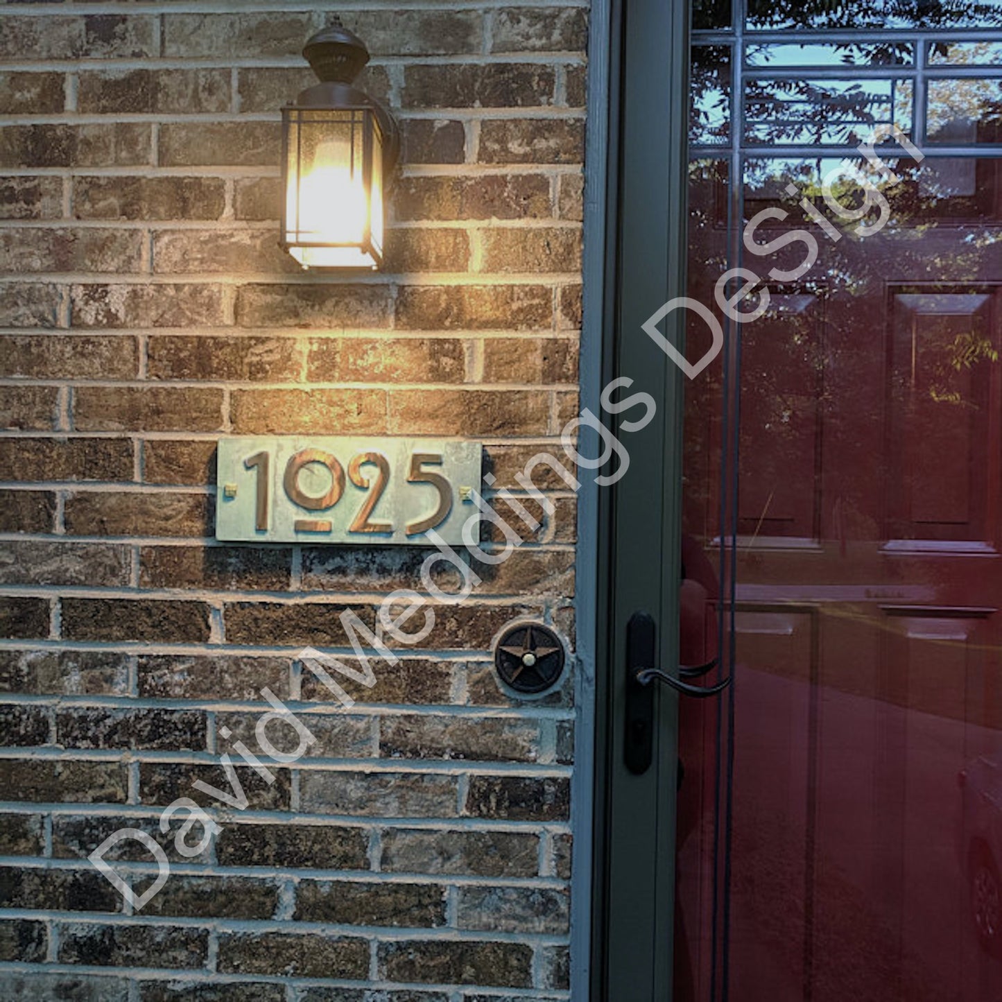 patinated Mackintosh style under light
