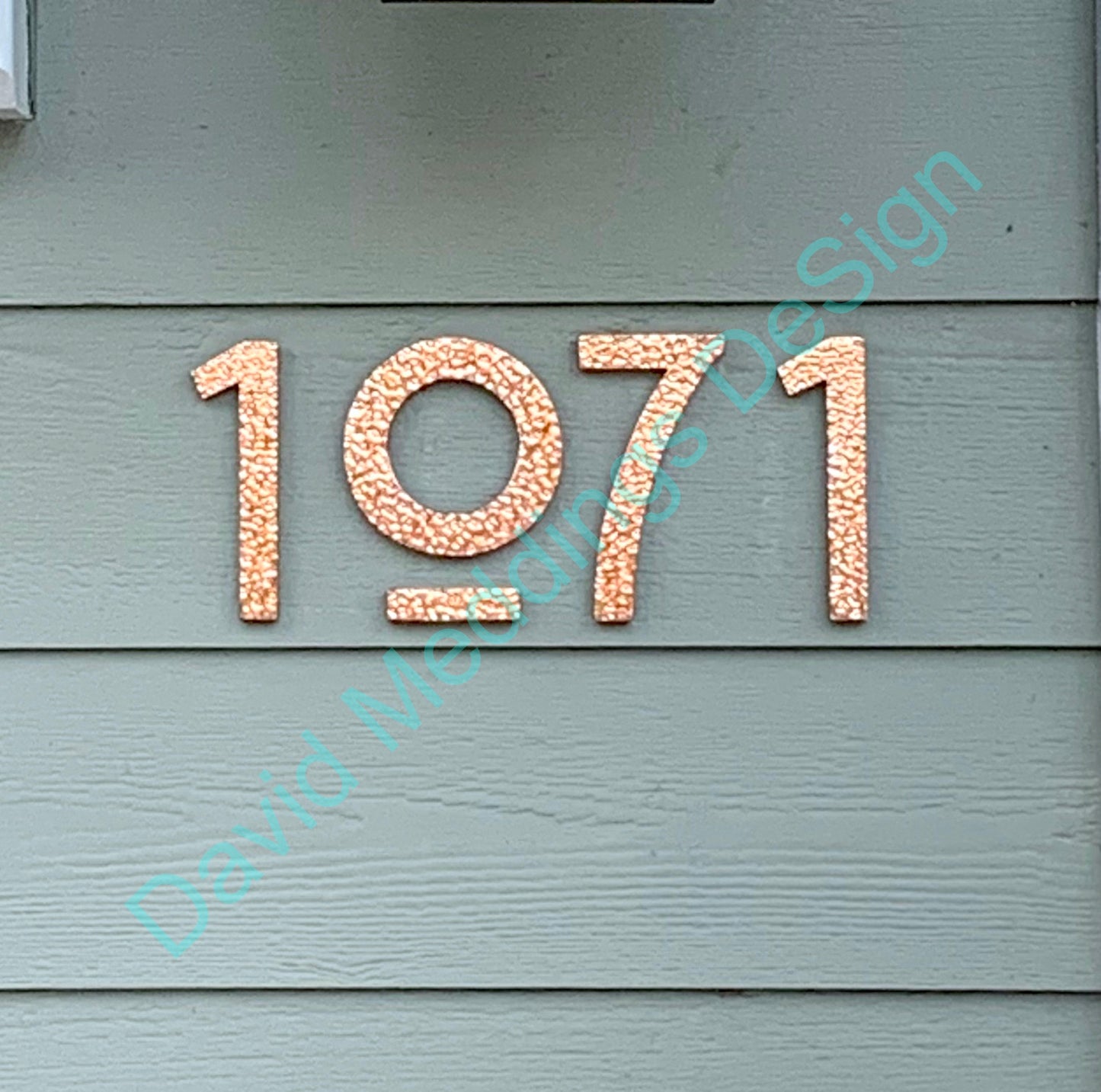 floating polised arts and crafts numbers hammered