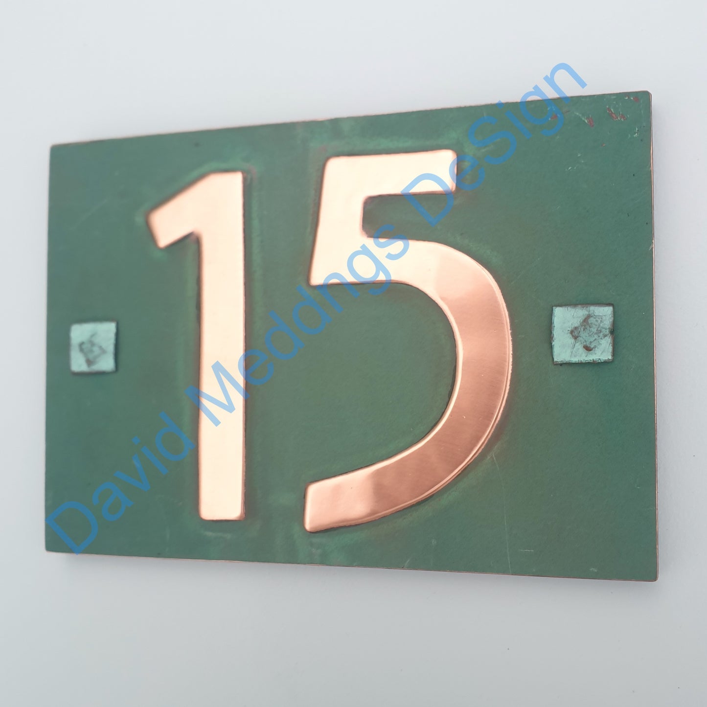 patinated Mackintosh style houe plaque