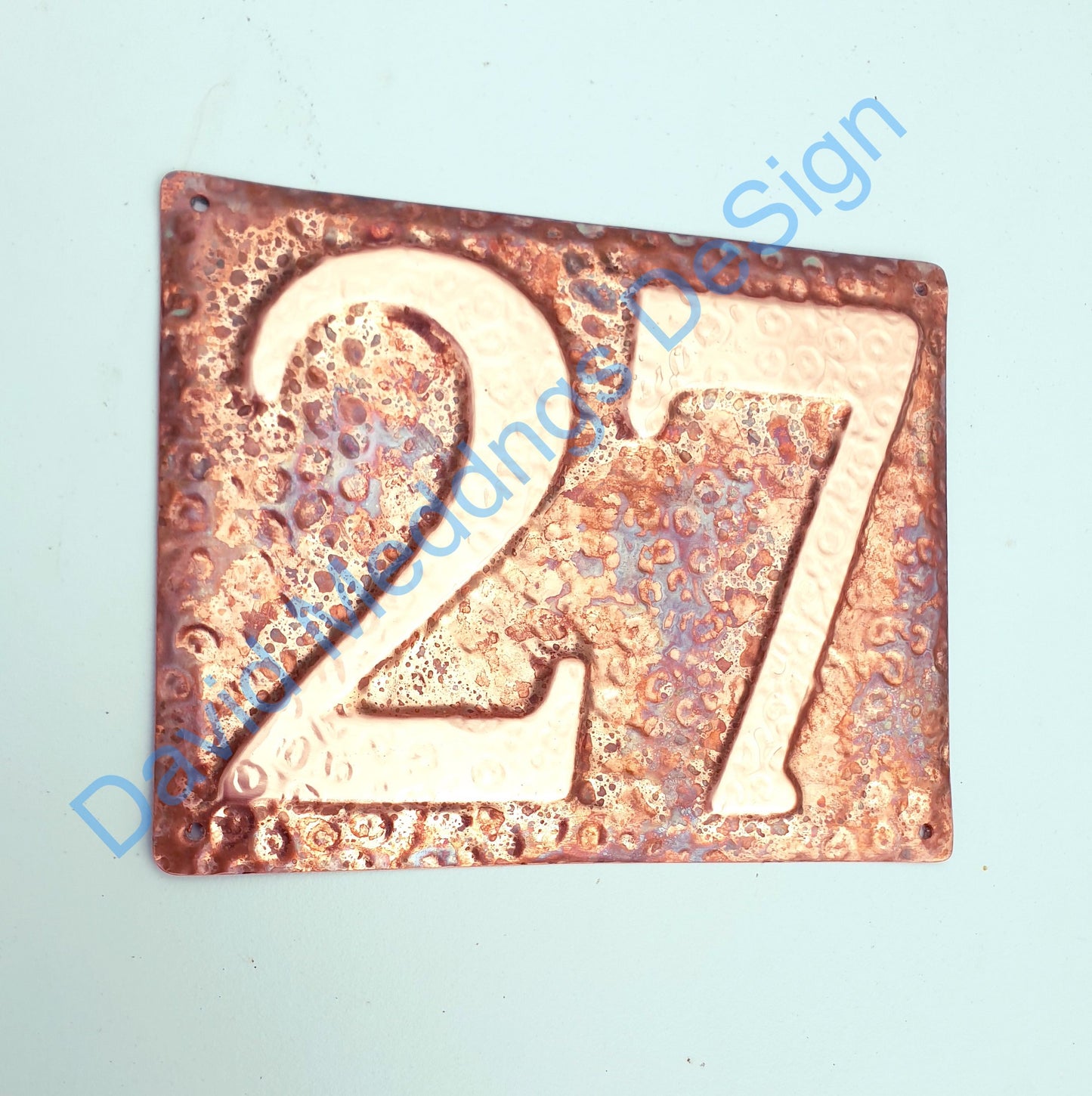 27 real copper hammered plaque traditional style