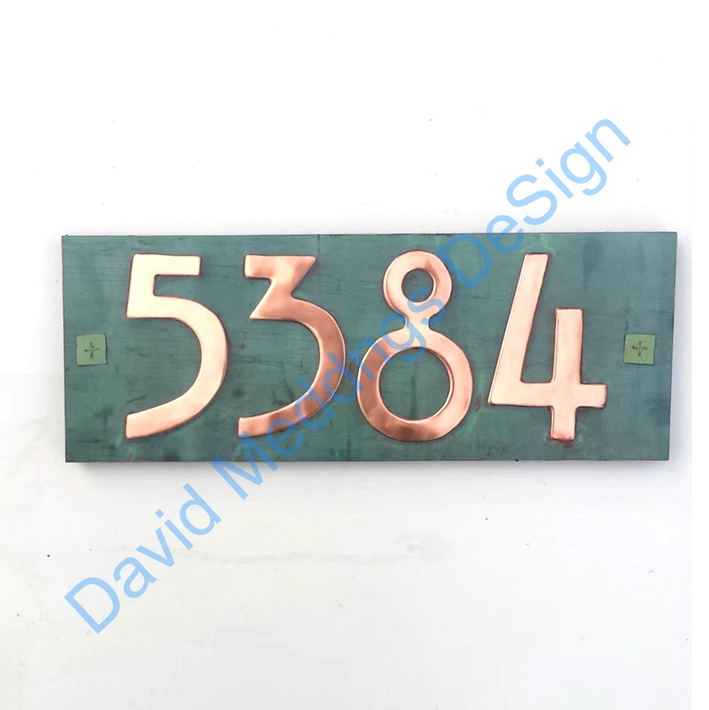copper Mackintosh style houe plaque
