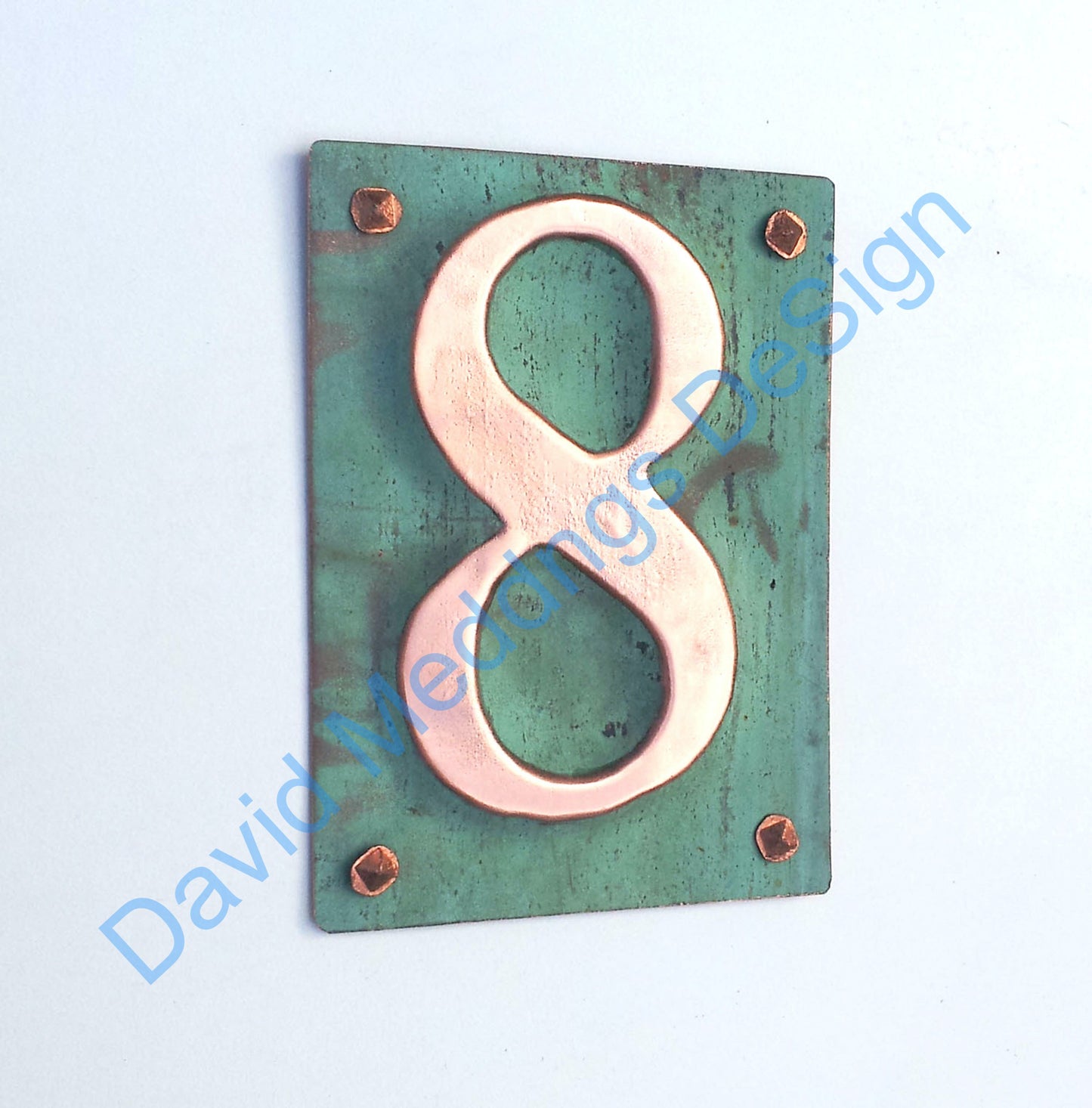 8 copper green plaque traditional