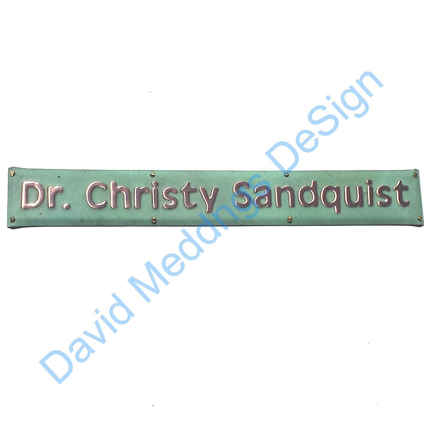 Doctors copper plaque name plate