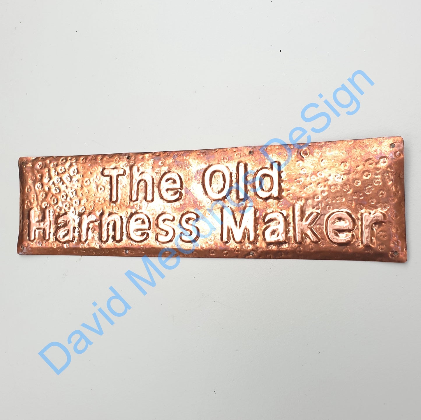 Harness hammered copper plaque crafts sign