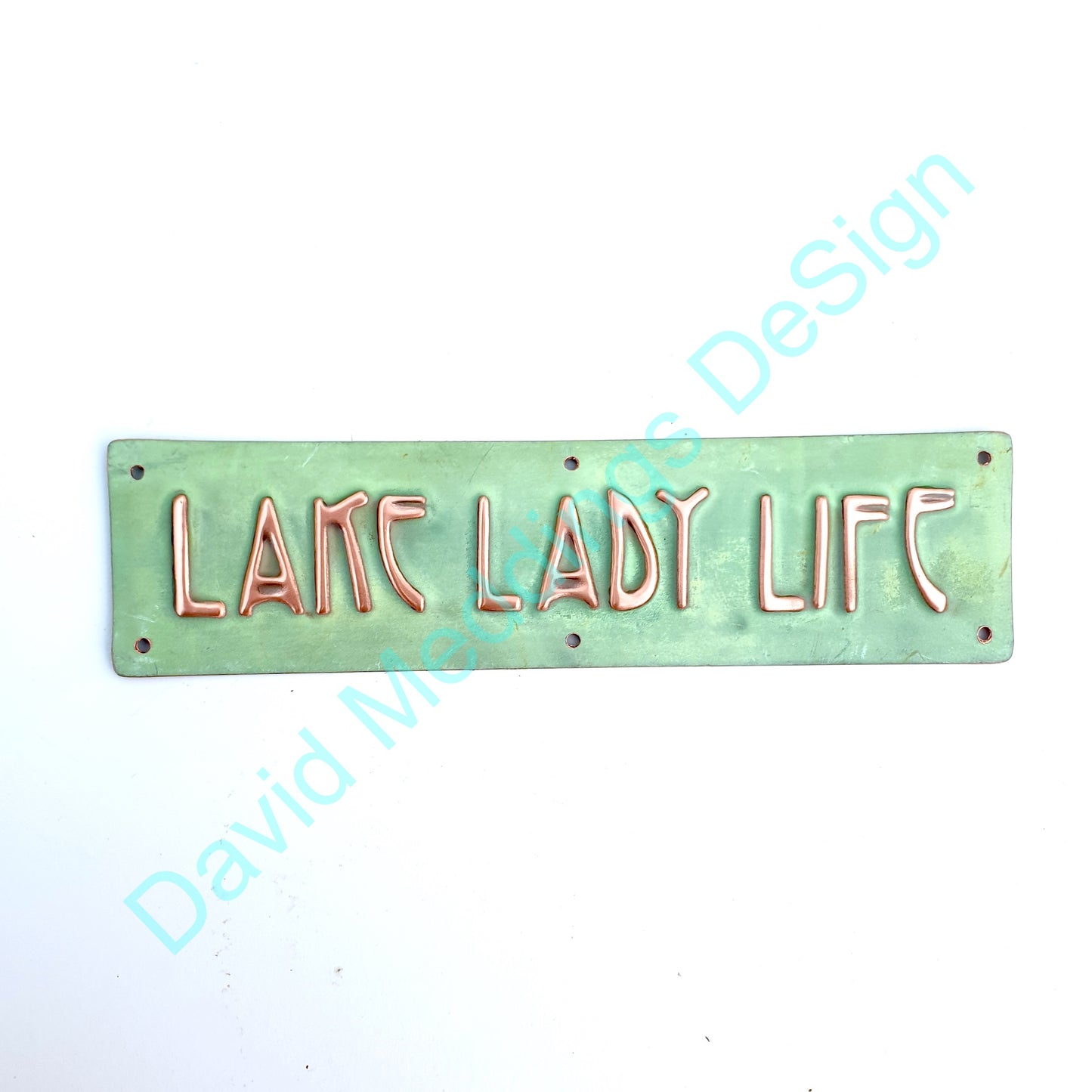 Art Nouveau plaque patinated