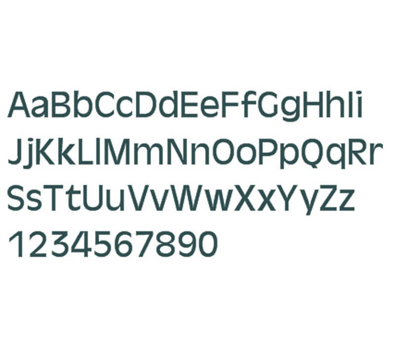 Antigoni alphabet font set