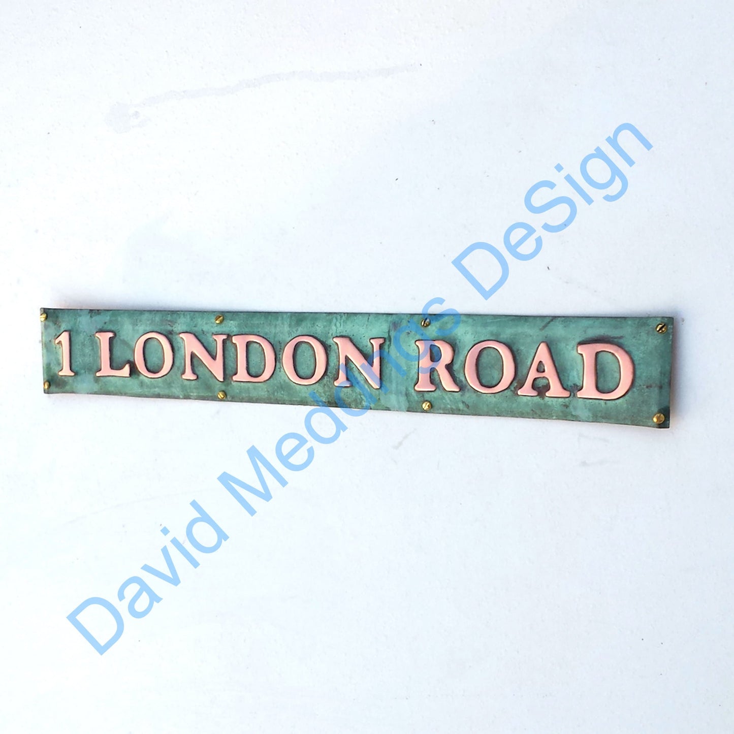 London copper plaque green