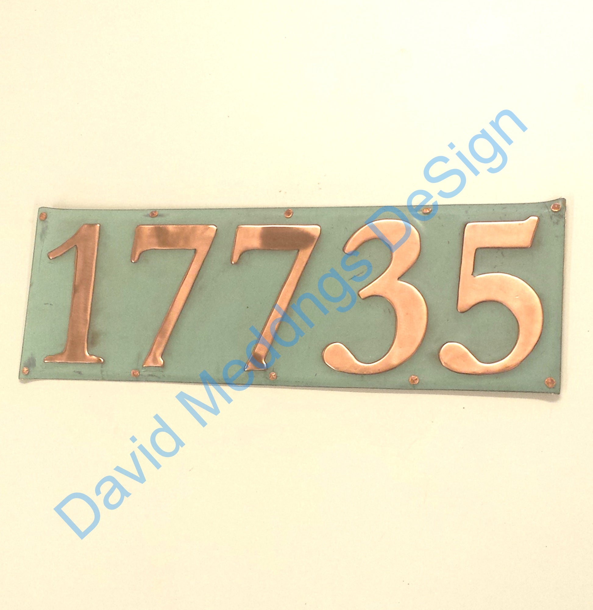 copper house address plaque