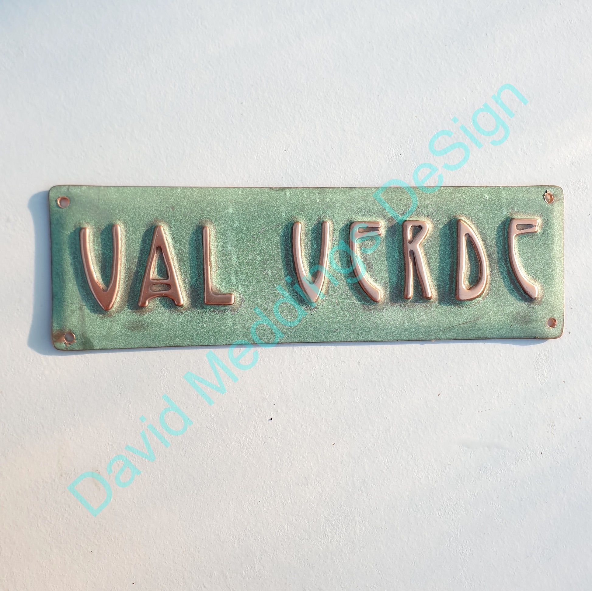 Art Nouveau plaque green copper _SD